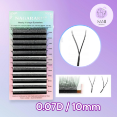 Pestañas Nagaraku Interlaced Y-Shaped Eyelashes 0.07D 10MM