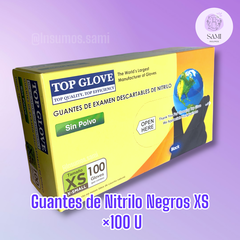 Guantes de Nitrilo - Negro - Talle XS Caja x100U. en internet