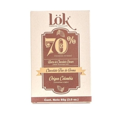 Barra de Chocolate Lok al 70% Cacao x 85 gr