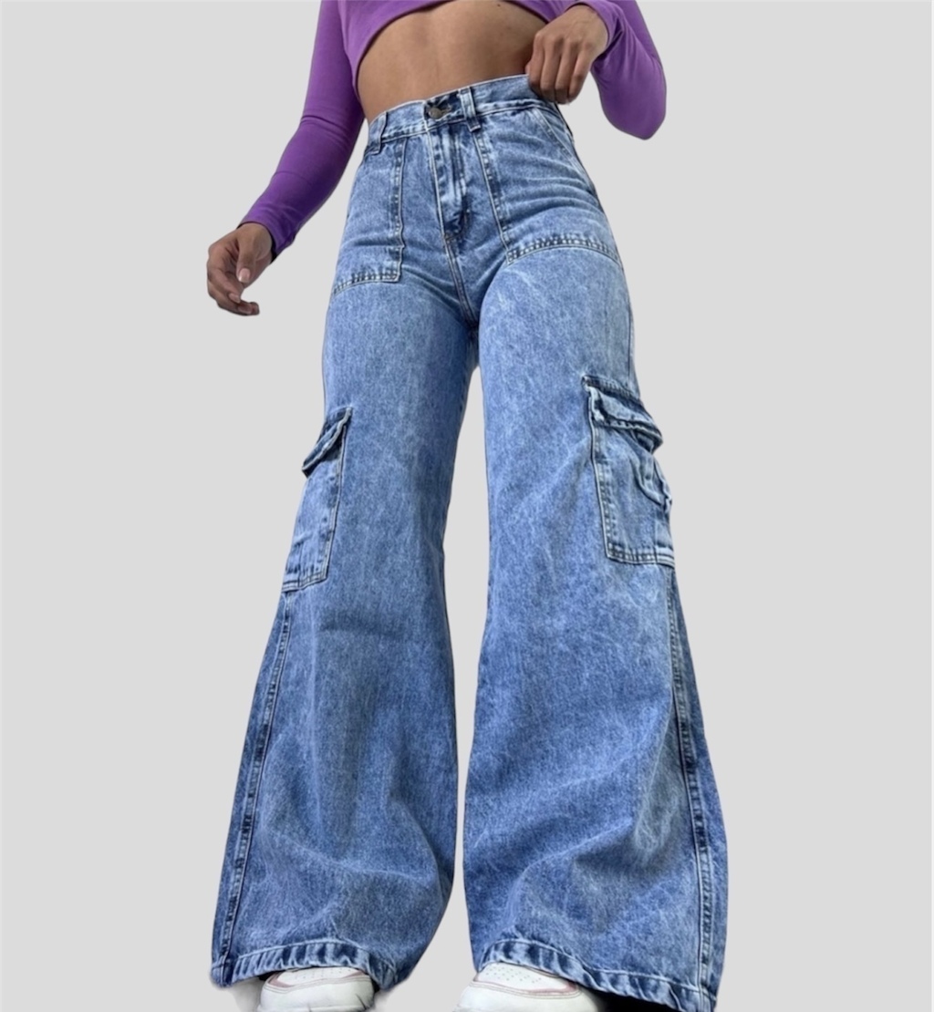 JEANS WIDE LEG DE MUJER
