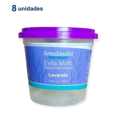 Kit 8 Antimofo Desumidificador Armário Roupa de Lavanda 130g