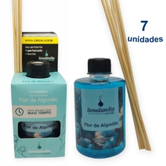 Kit 7 Aromatizador Ambiente de Flor de Algodão 280ml Difusor Vareta Senalândia - Envio Já