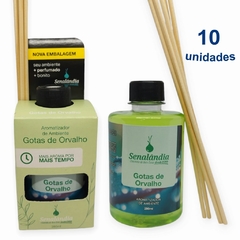 Kit 10 Aromatizador Ambiente de Gotas de Orvalho 280ml Difusor Vareta Senalândia - Envio Já