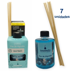 Kit 7 Aromatizador Ambiente de Flor de Algodão 280ml Difusor Vareta Senalândia - Envio Já - loja online