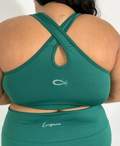 Top cruzado verde British - comprar online