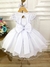 Vestido Infantil Branco Renda Aplique Flor Borboleta e Laço na internet