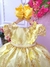 Vestido Infantil Amarelo Renda Realeza e Aplique Borboletas - loja online