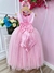 Vestido Infantil Damas de Honra Longo Rosa Strass e Pérolas (2224RR) na internet