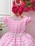 Vestido infantil Barbie Rosa C/ Cinto de Pérolas e Strass (4061RS) - comprar online