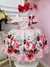 Vestido Infantil Rosa Busto Nervura Florido C/ Broche (2854RS) - Gabi Boutiquekids