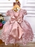 Vestido Infantil Rose Com Renda Realeza e Cinto de Pérolas (2135RZ) na internet