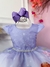 Vestido Infantil Princesa Sofia Com os Animais Lilás Strass (0606LL) - loja online