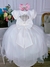 Imagem do Vestido Infantil Off White Peito Nervura Aplique Borboletas (3574OW)