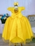 Vestido Infantil Amarelo Damas Honra Casamento Renda Pérolas (2266AL) na internet