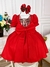 Vestido Infantil Vermelho Broche Flores Aplique Borboletas (3221VM) na internet