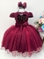 Vestido Infantil Marsala C/ Tiara e Cinto de Pérolas Renda (1054MM) na internet