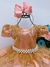 Vestido Infantil Rose Renda e Tule Dourado Realeza Damas (2190RE) - comprar online