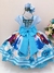 Vestido Infantil Frozen Elsa e Anna Azul Cinto Pérola (DLXFR4) na internet