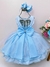 Vestido Infantil Frozen Com Capa Luxo Festas de Princesas (011FR) - Gabi Boutiquekids