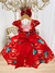 Vestido Infantil Vermelho Ursinho e Corações Festas Luxo (3005VM) - comprar online