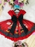 Vestido Infantil Minnie Vermelha Cinto Preto Strass Luxo (DLXMV) - loja online