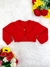 Bolero Infantil Vermelho Soft Luxo Com Gola e Botão (1351VE)