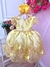 Vestido Infantil Amarelo Renda Realeza e Aplique Borboletas (2246AM)