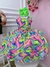 Vestido Infantil Barbie Colorido Neon C/ Broche de Laço (1233CL) - Gabi Boutiquekids