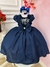 Vestido Infantil Azul Marinho Busto C/ Renda e Cinto Pérolas (0600AM) na internet