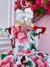 Imagem do Vestido Infantil Branco Florido de Rosas Cinto Pérolas Festa (1230BF)