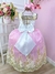 Vestido Infantil Branco Com Rosa e Renda Realeza Damas (2230BR) na internet