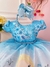 Vestido Infantil Azul Princesas Frozen Baby Festas Luxo (1203AZ) - comprar online