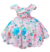 Imagem do Vestido Infantil Rosa Jardim Encantado Cinto Pérolas Festas (2845RB)