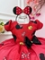 Vestido Infantil Vermelho Festa da Minnie C/ Broche Luxo (1200VM) - comprar online