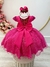 Vestido Infantil Rosa C/ Renda e Aplique de Laço Luxo (7007PK) na internet