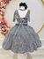 Vestido Infantil Primavera Verão Xadrez Preto e Branco Luxo (3370PB) na internet