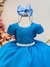 Vestido Infantil Azul Tiffany Busto Com Strass Luxo Daminhas (1107AT) - comprar online