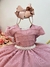 Vestido Infantil Rose Com Busto Nervura Pérolas e Glitter (2027RE) - comprar online