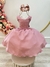 Vestido Infantil Rose Busto Com Strass Daminhas (0621RE)