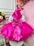 Vestido Infantil Menina e o Urso Rosa Com Lenço Festas (0287BP) na internet