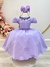 Vestido Infantil Lilás C/ Cinto de Pérolas Daminhas Luxo (7507LA)