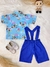 Conjunto Meninos do Mundo Bita Azul Com Short Susp.e Camisa (1309AR) - Gabi Boutiquekids