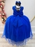 Vestido Infantil Longo Azul Royal C/ Renda e Pérolas Damas (4341AB) - Gabi Boutiquekids