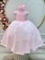 Vestido Infantil Longo Rosa Claro Busto C/ Renda Casamentos (0665RS) - comprar online