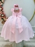 Vestido Infantil Longo Rosa Claro Busto C/ Renda Casamentos (0665RS) - Gabi Boutiquekids