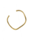 Bracelete liso ondas banho de ouro 18k