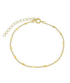 Pulseira de mini corações banho de ouro 18k