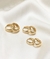Trio de argolas abauladas lisas banho de ouro 18k - RS STORE | Semijoias Exclusivas e Minimalistas