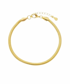 Pulseira de malha lacraia banho de ouro 18k