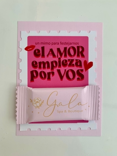 Tarjeta con chocolatin - Olivia’s paper